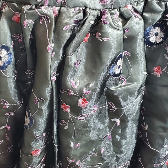 CHASING FIREFLIES Girls Gray Embroidered Boutique Fit & Flare Formal Party dress - Picture 3 of 8